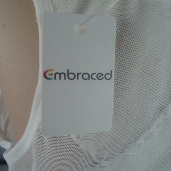 Embraced Bra White Women's Size XL very Adjustable with front closure - Picture 6 of 8